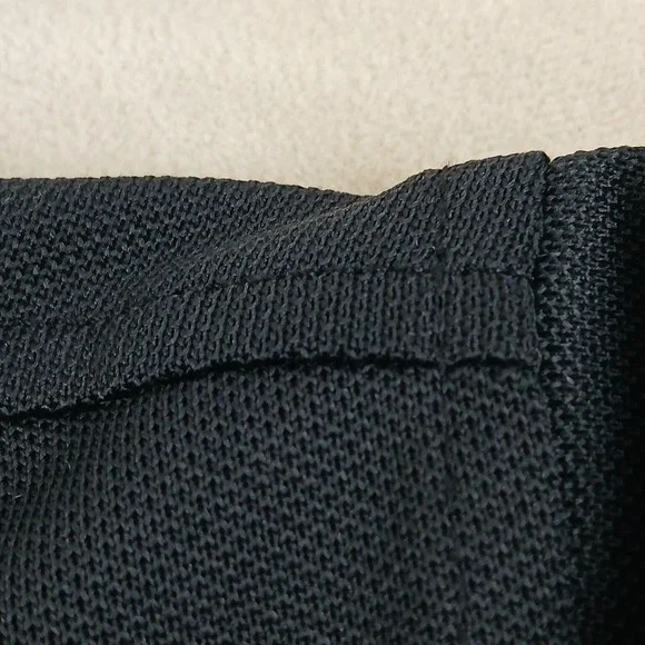 Footjoy Large Mens Polo Shirt Golf Stretch Knit Sand Point CC 24x30 Black - Picture 4 of 12